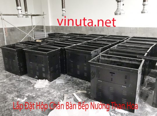 lắp hộp chân bàn bếp nướng than hoa