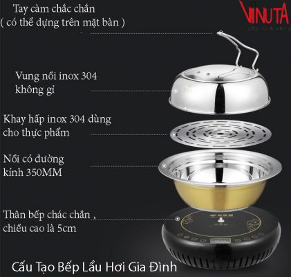 cấu tạo bếp lẩu hơi gia đình