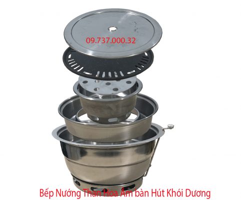 cấu tạo bếp nướng than hoa hàn quốc hút khói dương