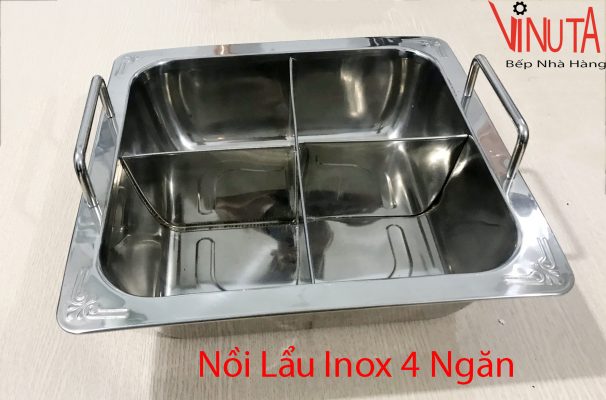 nồi lẩu inox 4 ngăn giá rẻ