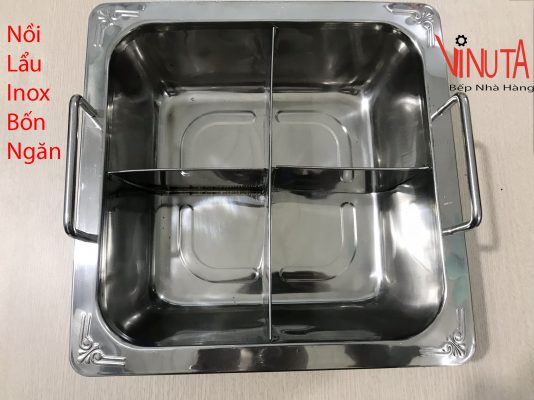 nồi lẩu inox bốn ngăn