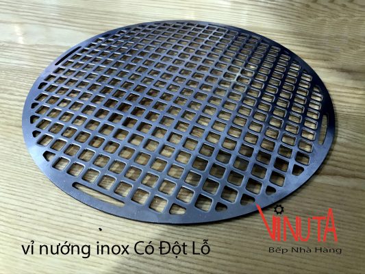 vỉ nướng inox có đột lỗ