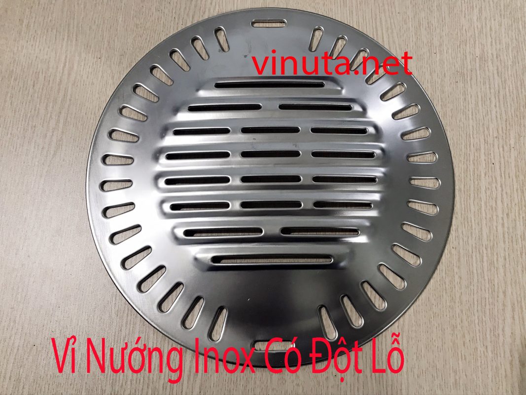 vỉ nướng inox có đột lỗ