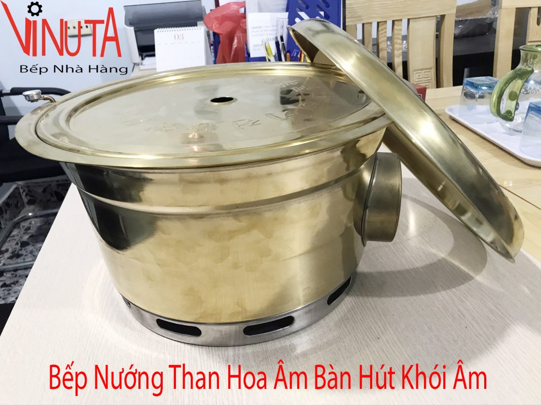 bếp nướng than hoa âm bàn hút khói âm