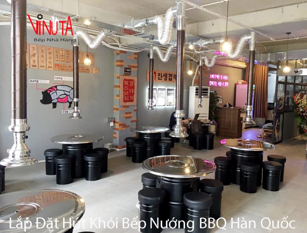 lắp đặt hút khói bếp nướng bbq hàn quốc