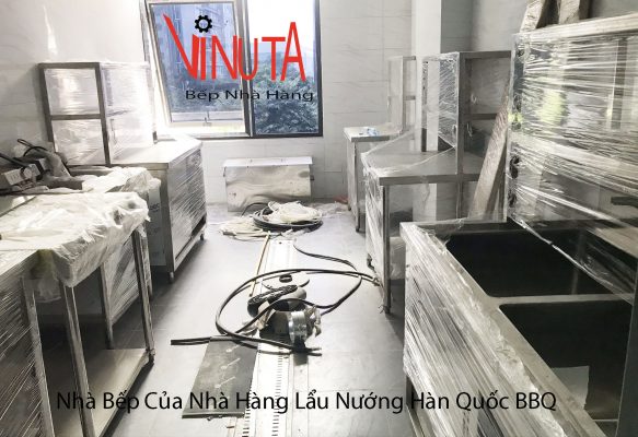 nhà bếp của nhà hàng lẩu nướng hàn quốc bbq