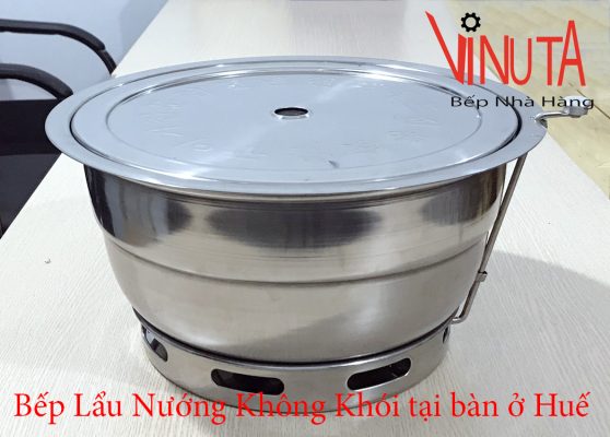 bếp lẩu nướng không khói tại bàn ở huế