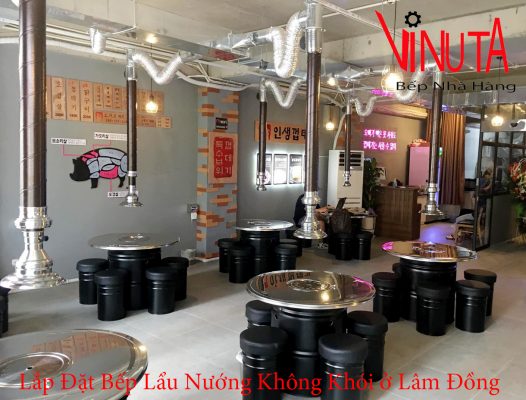lắp đặt bếp lẩu nướng không khói ở Lâm Đồng