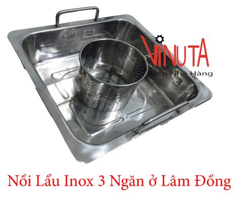 nồi lẩu inox 3 ngăn ở lâm đồng