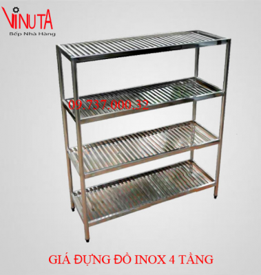 giá đựng đồ inox 4 tầng