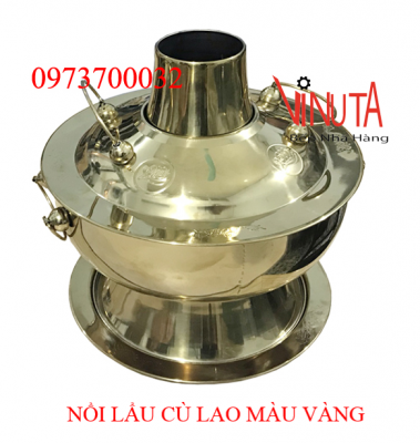 nồi lẩu cù lao màu vàng