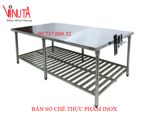 bàn sơ chế thực phẩm inox