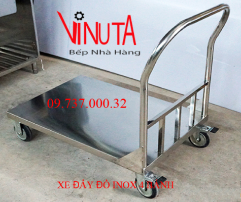 xe đẩy đồ inox 4 bánh