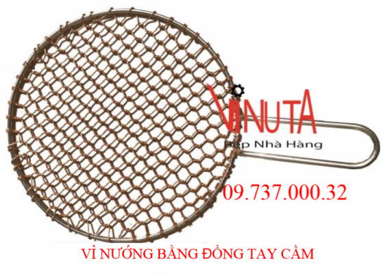 vỉ nướng bằng đồng tay cầm