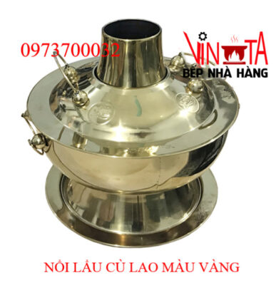 nồi lẩu cù lao màu vàng