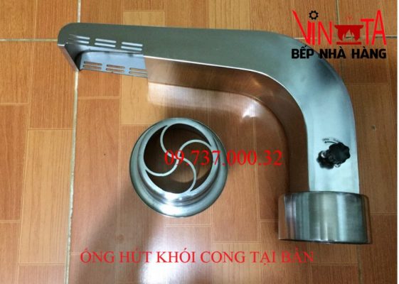 ống hút khói cong đặt bàn giá rẻ