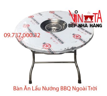 bàn ăn lẩu nướng bbq ngoài trời