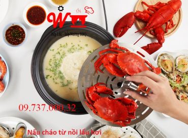 Nấu cháo từ nồi lẩu hơi