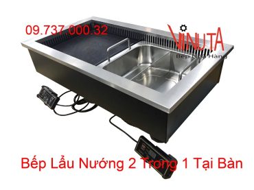 Bếp lẩu nướng 2 trong 1 tại bàn