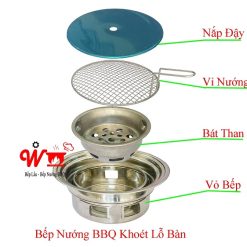 bếp nướng bbq khoét lỗ bàn