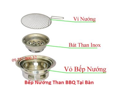 Bếp nướng than BBQ tại bàn