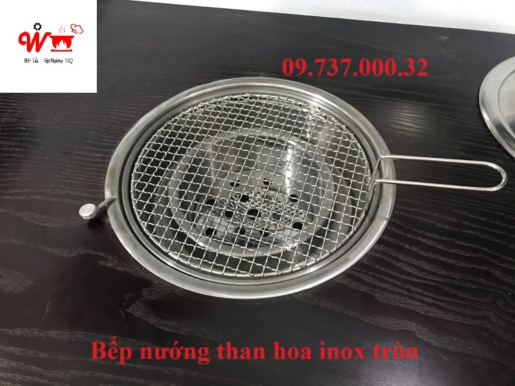 bếp nướng than hoa inox tròn