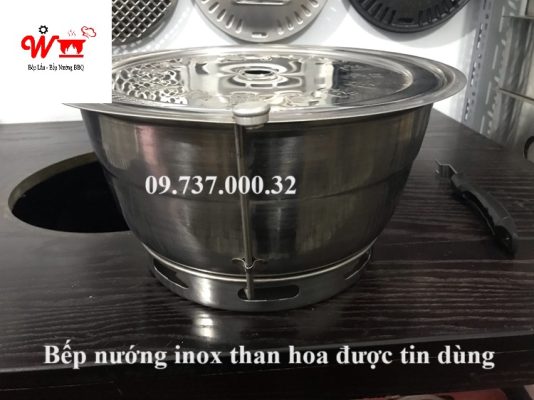 bếp nướng than inox được tin dùng