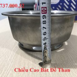 Chiều cao bát để than