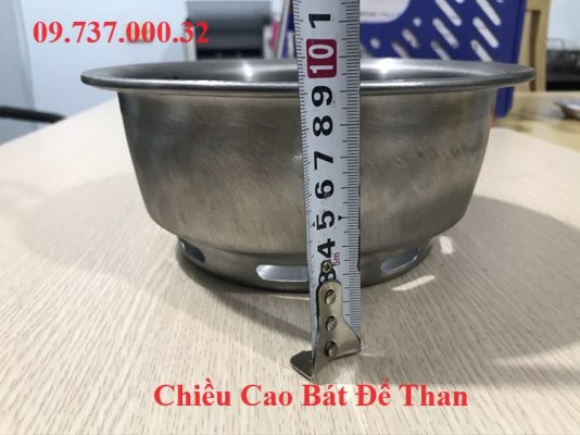 Chiều cao bát để than