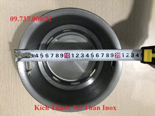 kích thước xô than inox