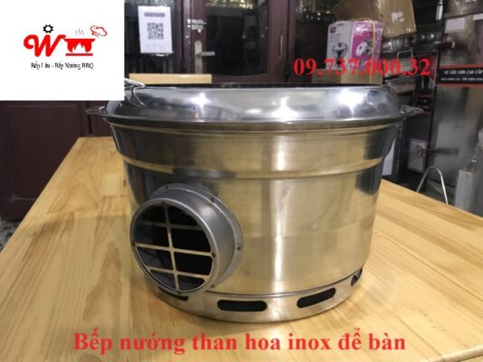 bếp nướng than hoa inox