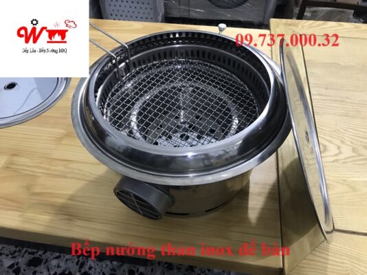 bếp nướng than inox để bàn