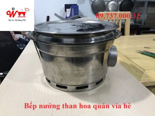 bếp nướng than quán vỉa hè 