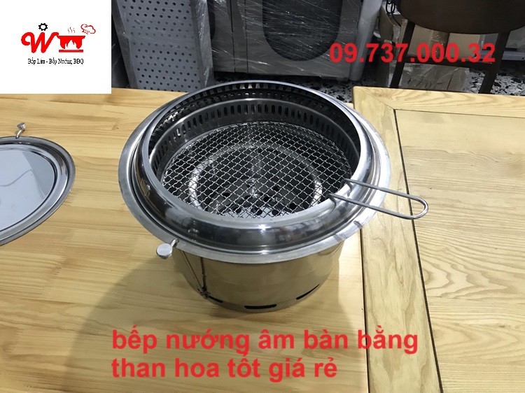 bếp nướng âm bàn bằng than hoa tốt giá rẻ