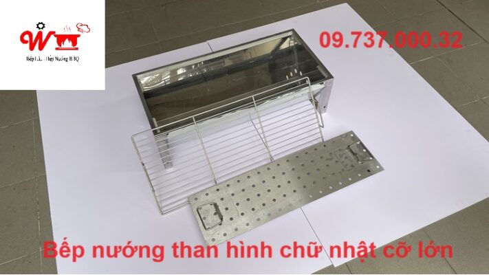 Bếp nướng than hình chữ nhật cỡ lớn