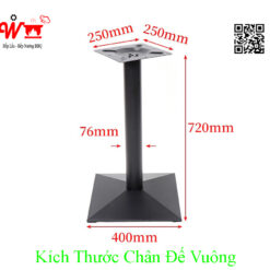 kích thước chân đế vuông