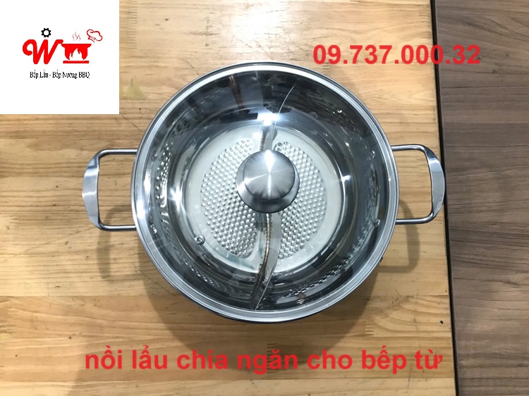 nồi lẩu chia ngăn cho bếp từ