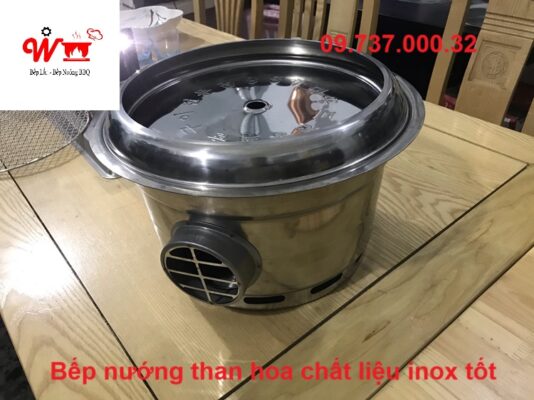 bếp nướng than hoa chất liệu inox tốt