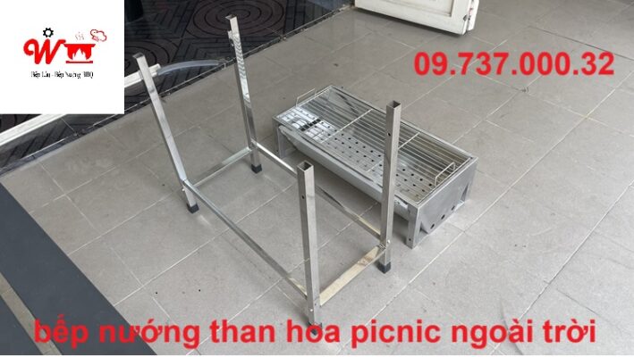 Bếp nướng than hoa picnic ngoài trời