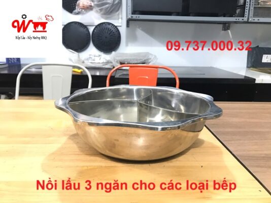 nồi lẩu 3 ngăn cho các loại bếp