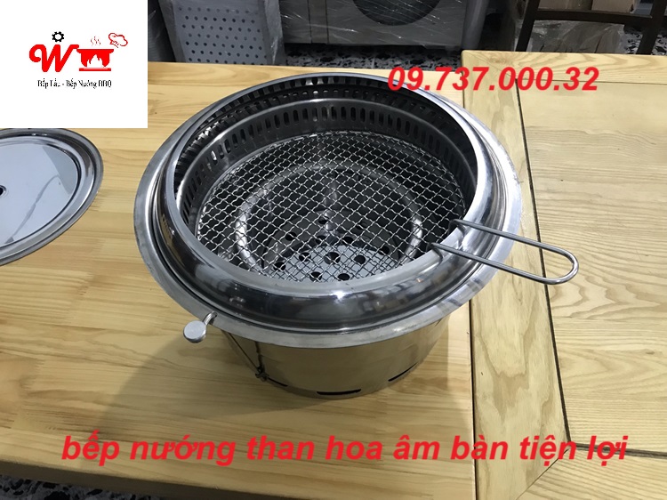 bếp nướng than hoa âm bàn tiện lợi