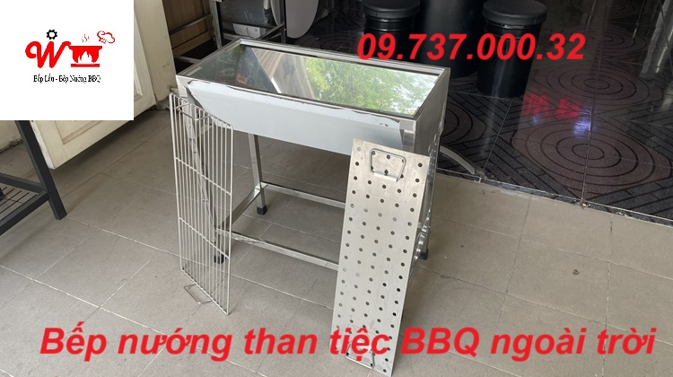 Bếp nướng than tiệc BBQ ngoài trời