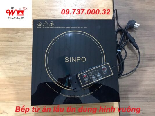 bếp từ ăn lẩu tin dùng hình vuông