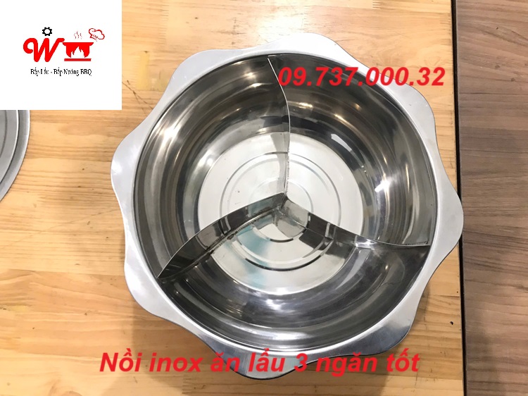 Nồi inox ăn lẩu 3 ngăn tốt