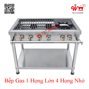 Bếp gas 1 họng lớn 4 họng nhỏ