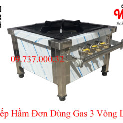 Bếp hầm đơn dùng gas 3 vòng lửa