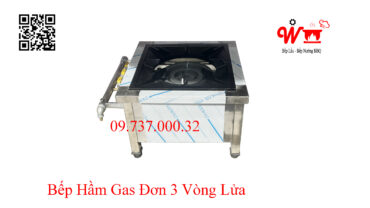 Bếp Hầm Gas Đơn 3 Vòng Lửa