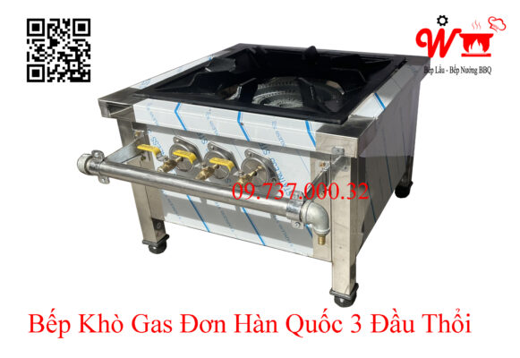 Bếp Khò Gas Hàn Quốc 3 Đầu Thổi Lửa