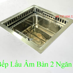 bếp lẩu âm bàn 2 ngăn