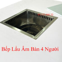 Bếp lẩu âm bàn 4 người